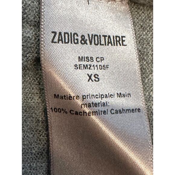 Zadig & Voltaire 100% Cashmere Sweater Gray XS (Stretch) - Picture 10 of 11